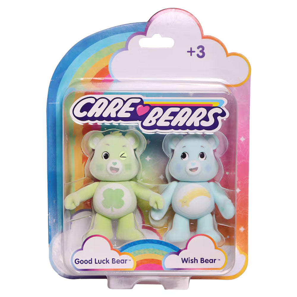 Care Bears 3" Good Luck Bear & Wish Bear 182950, peluches