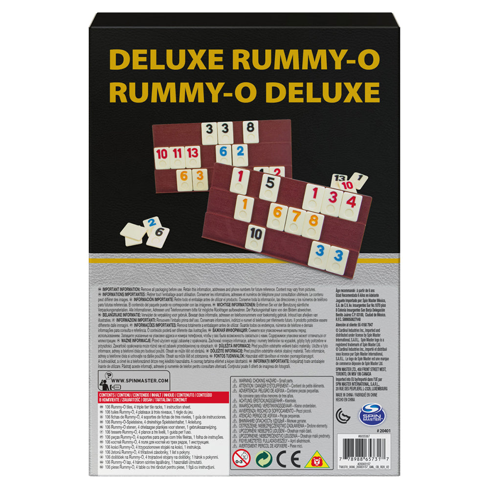 Spin Master Juego Rummy O Deluxe 6035367: Juego de mesa - Edad 6+