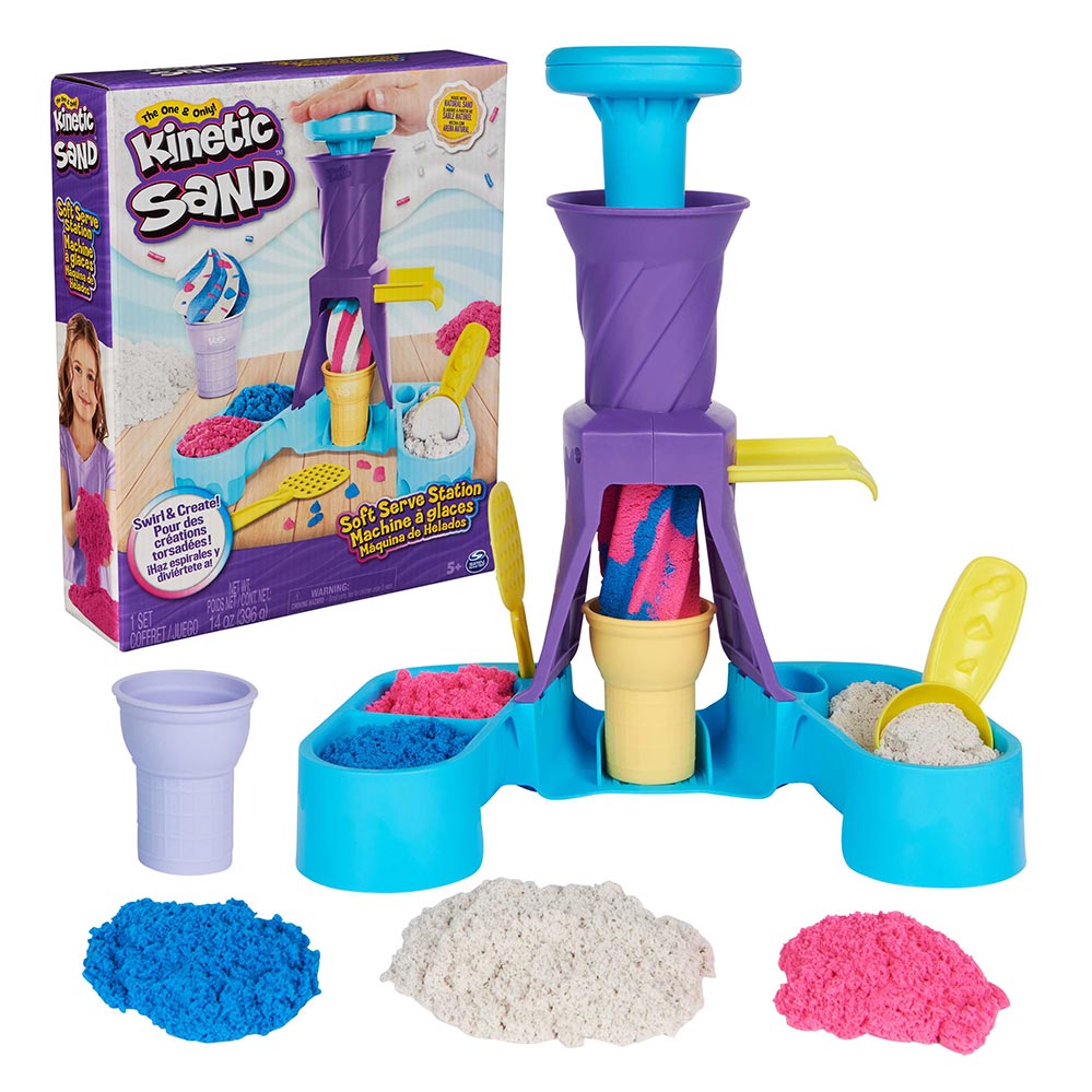 Kinetic Sand Maquina de Helados 6068385: Set de masa moldeable - Edad 3+