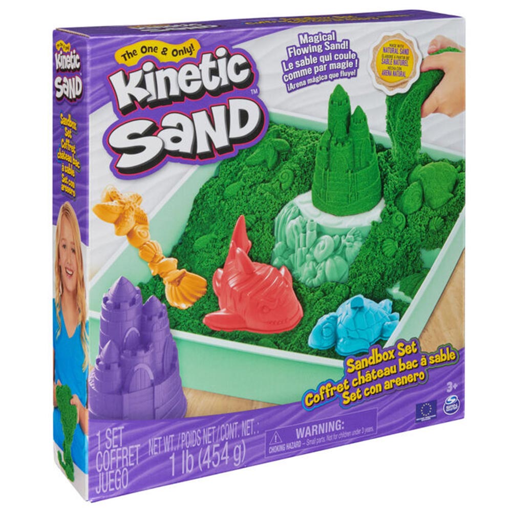 Kinetic Sand Set Castillo de Arena Verde 6067800: Set de masa moldeable - Edad 3+
