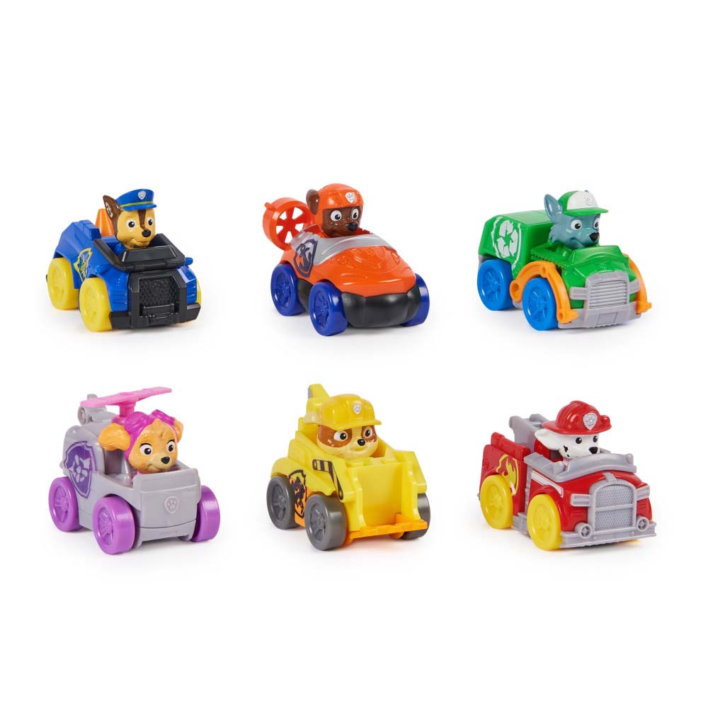 Paw Patrol Squad Racer 6 pack 6070070: Paquete de 6 vehículos - Edad 4+
