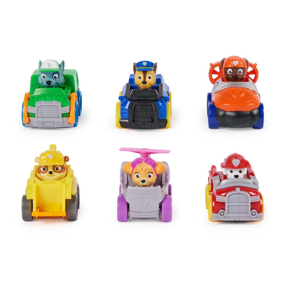 Paw Patrol Squad Racer 6 pack 6070070: Paquete de 6 vehículos - Edad 4+