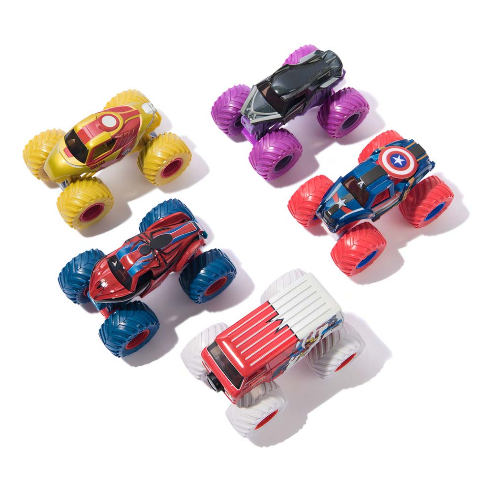Monster Jam Marvel Heroes 5 Pack 1:64 6072344, vehículos de juguete