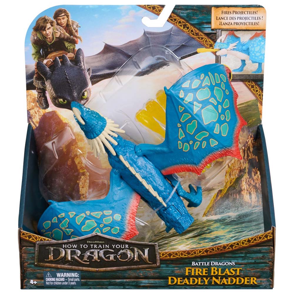 Cómo Entrenar a tu Dragón - Battle Dragons: Fire Blast Deadly Nadder 6072591, figuras de acción