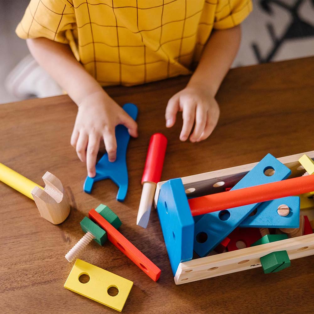 Melissa & Doug Kit de Herramientas de Madera para Llevar 6073097: Juguete didáctico - Edad 3+