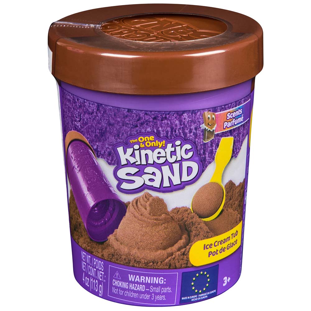 Kinetic Sand Ice Cream Tub Chocolate 6071551, masas y moldeo