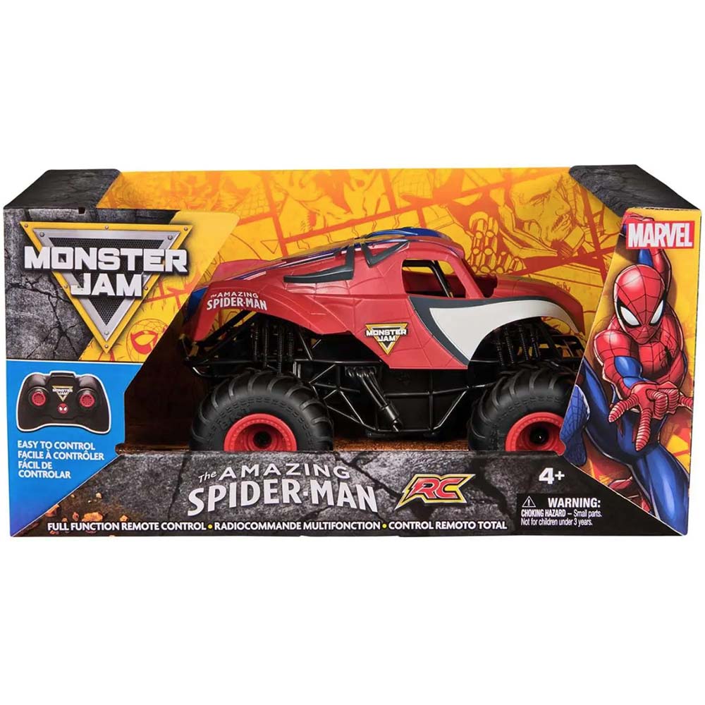 Monster Jam Marvel El Sorprendente Hombre Araña R/C 6073723, vehículos y juguetes a control remoto