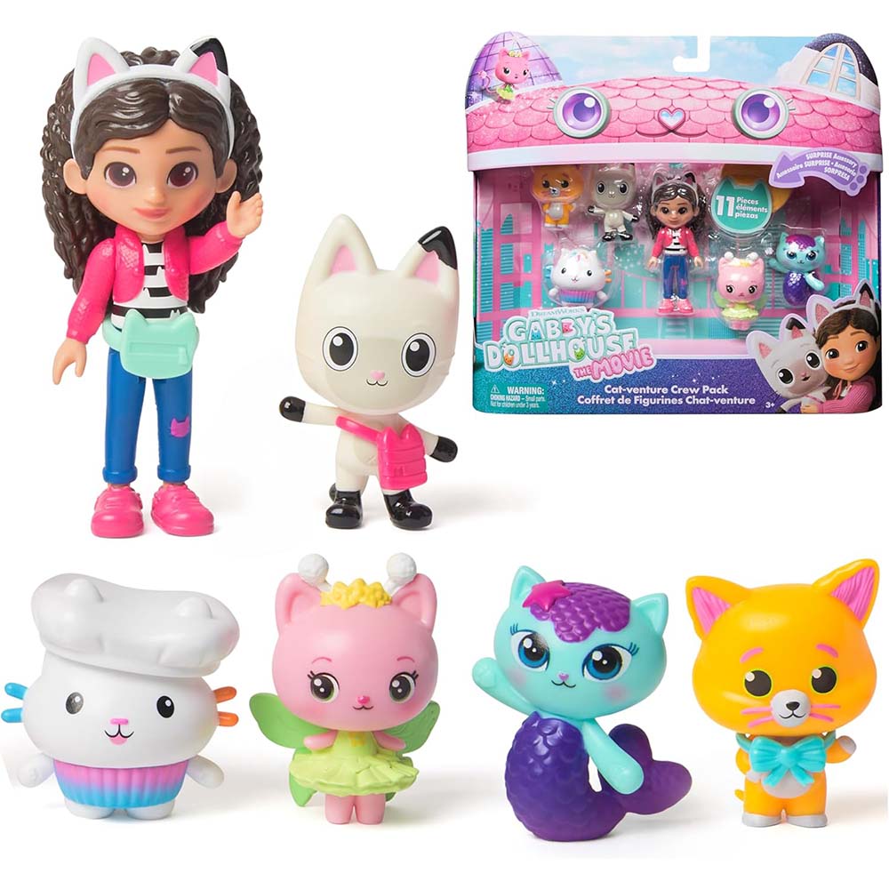 Gabby出品　まとめて15個 La casa de muñecas de Gabby: La película. Paquete de equipo Cat