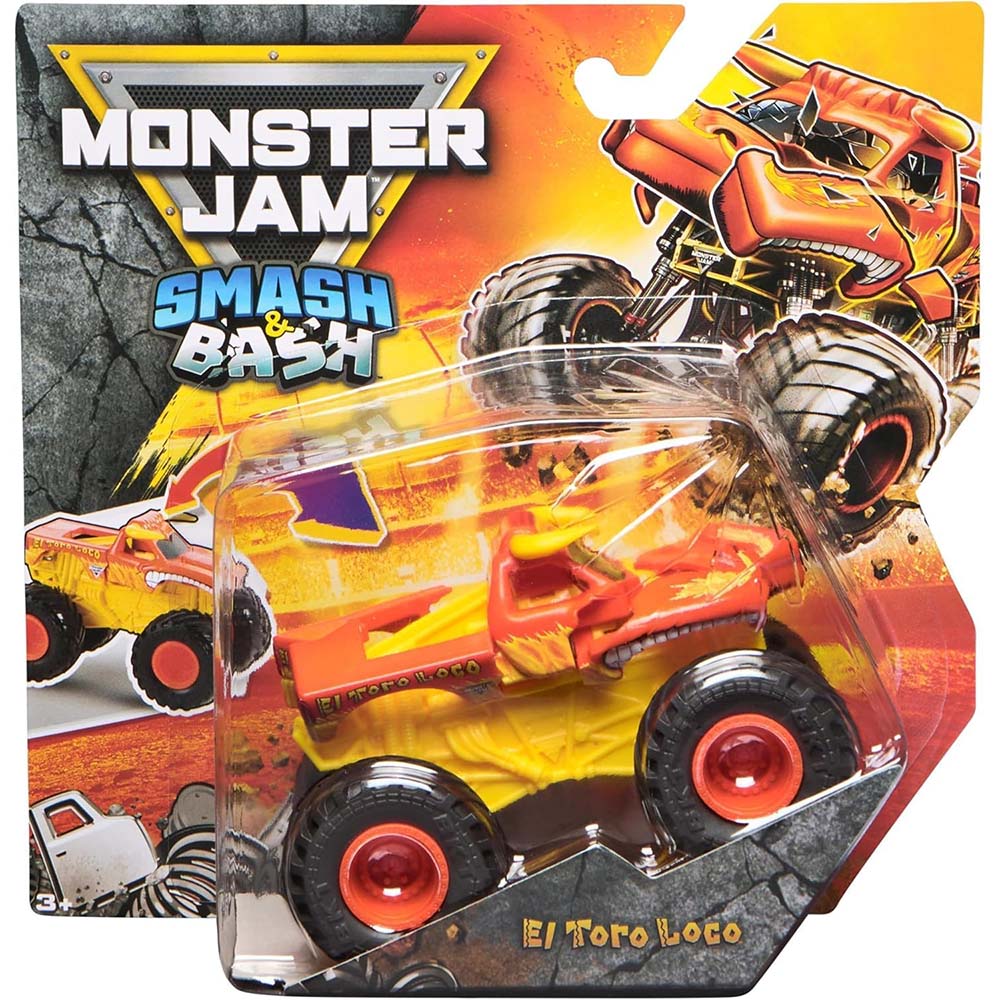 Monster Jam El Toro Loco Smash & Bash 6072396, vehículos de juguete