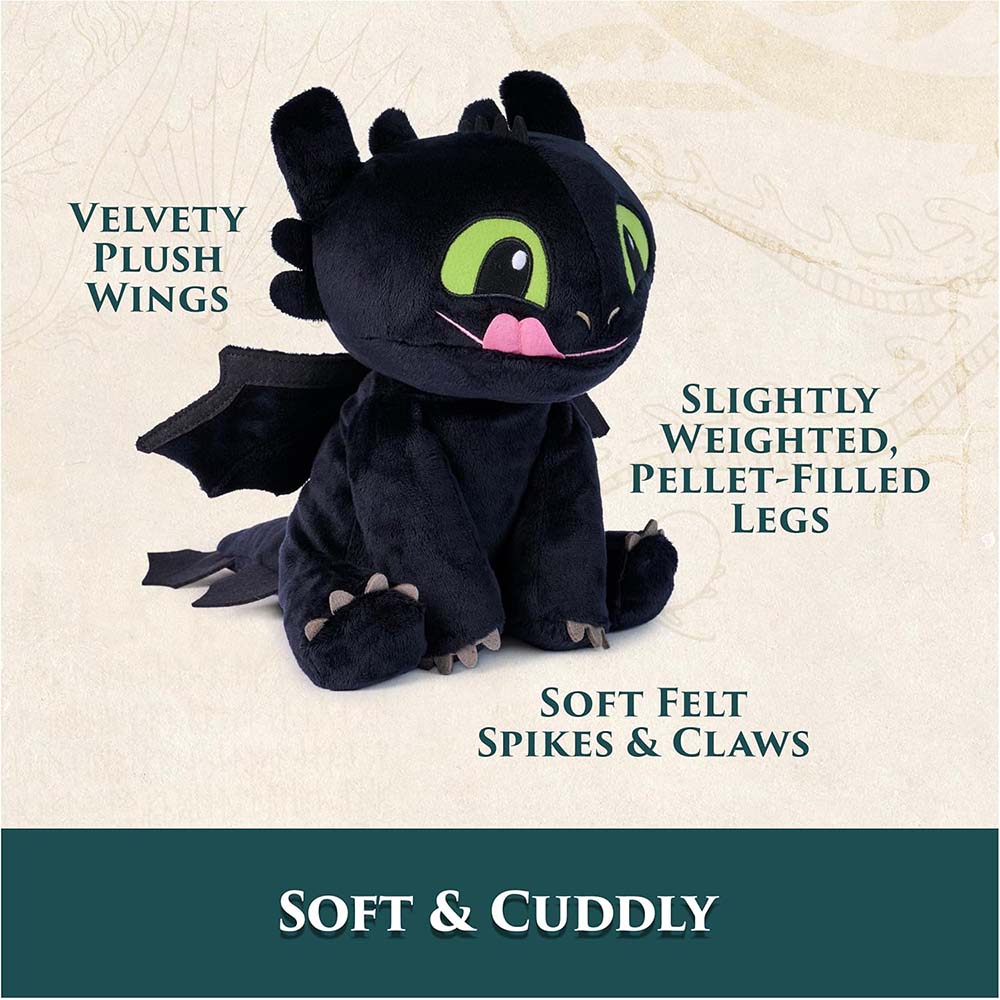 DreamWorks Dragons Cómo Entrenar a Tu Dragón Peluche Chimuelo Cuddly Toothless de 25 cm 6075355, peluches