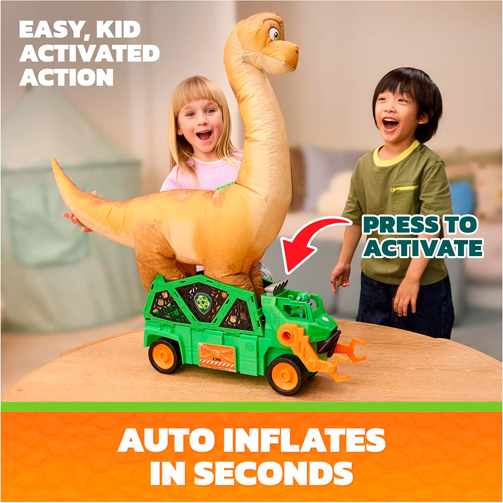 PAW Patrol Dino Movie Megasaurus Dino Vehicle con Rocky 6075939, figuras de colección