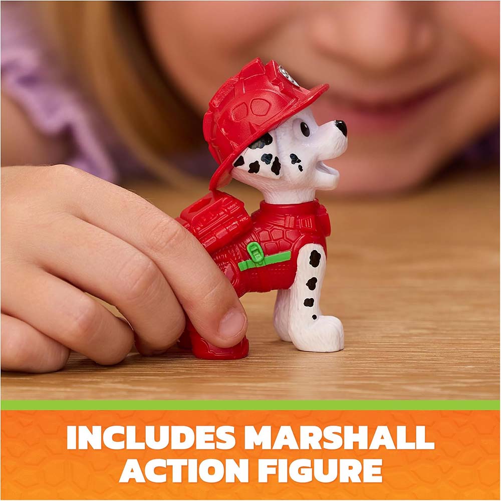 PAW Patrol: The Dino Movie Marshall & Rhubarb Dinosaurio Interactivo con Sonidos 6076337, figuras de colección