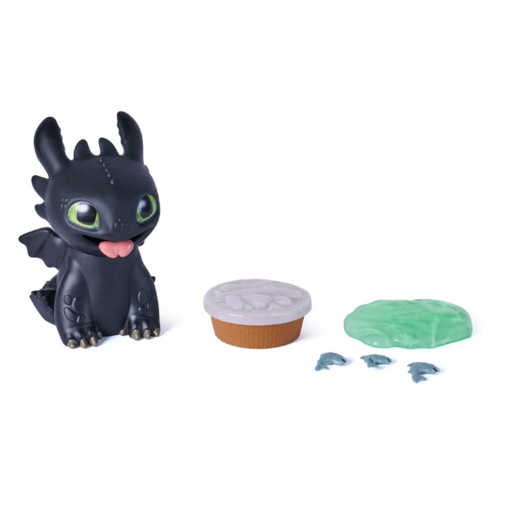 DreamWorks Dragons Fish Feeding Toothless: Juguete Interactivo de Chimuelo con Accesorio de Pez - Edad 4+