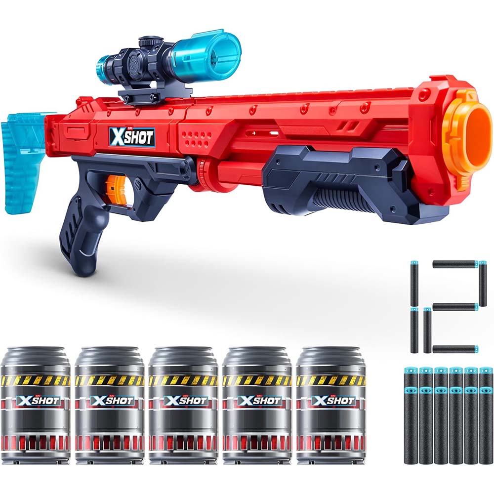 Zuru X-Shot Lanzador de Dardos Excel Hawk Eye 16 Dardos 36435, lanzadores de juguete