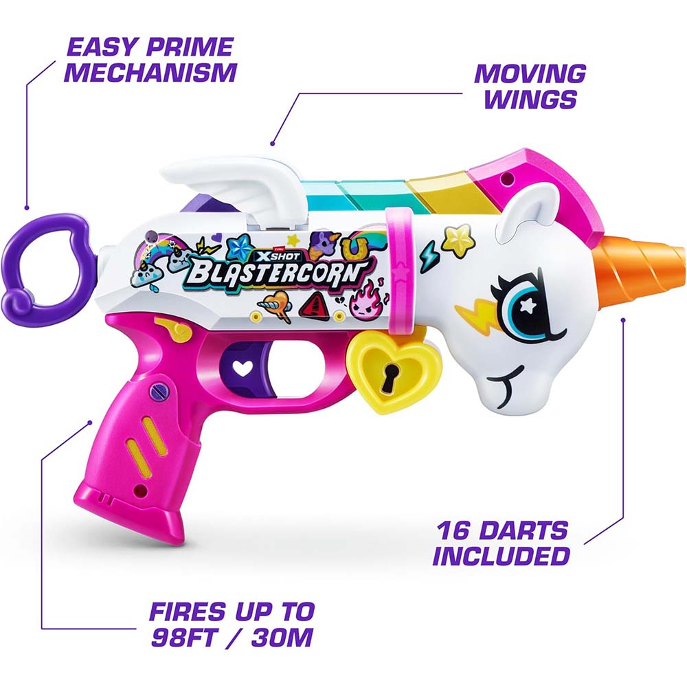 Zuru X-Shot BLASTERCORN Series 1 Unicorn Blaster 36729, lanzadores de juguete