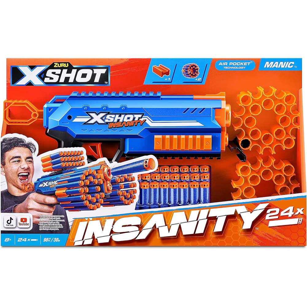 Zuru X-Shot Insanity-Manic 36603, lanzadores de juguete