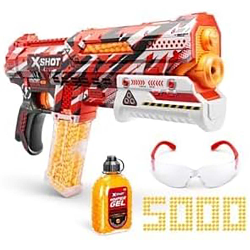 Zuru X-Shot Hyper Gel Clutch Blaster 5000 de Gel 36622, lanzadores de juguete