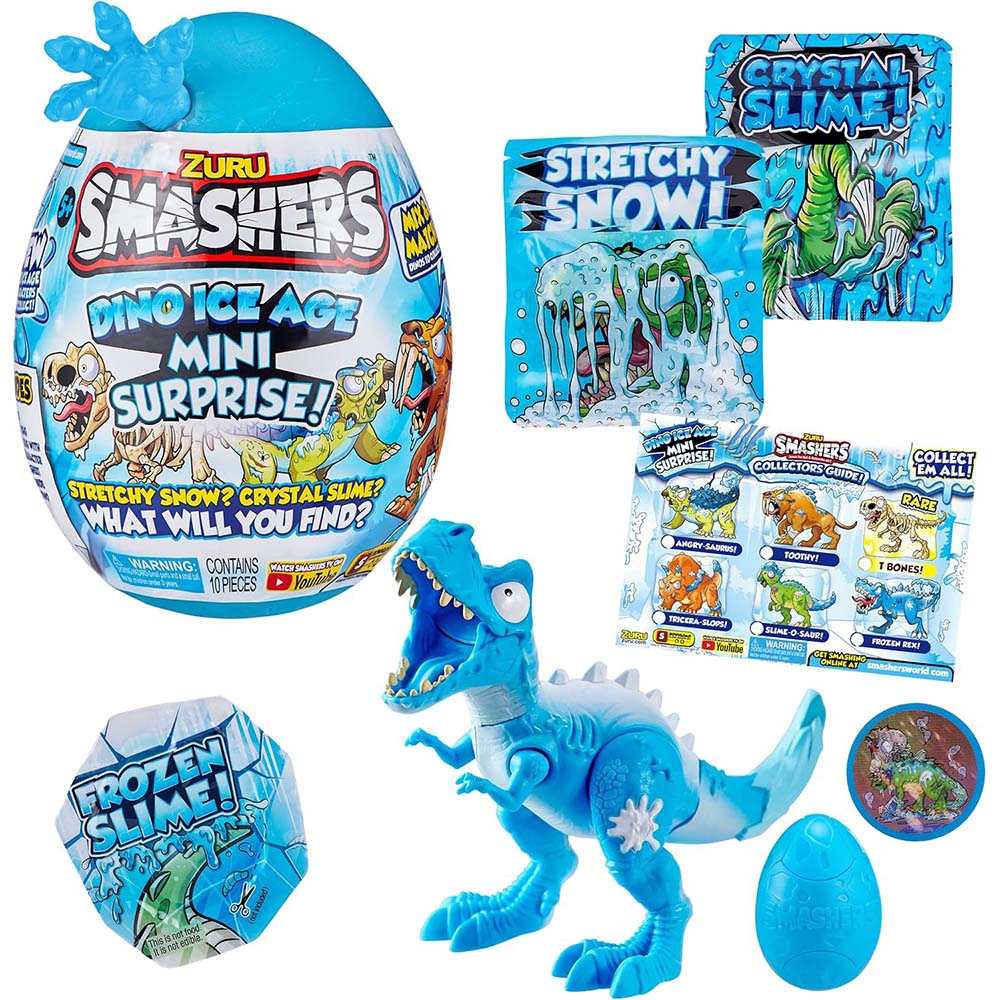 Smashers Dino Ice Age Azul, figuras de colección