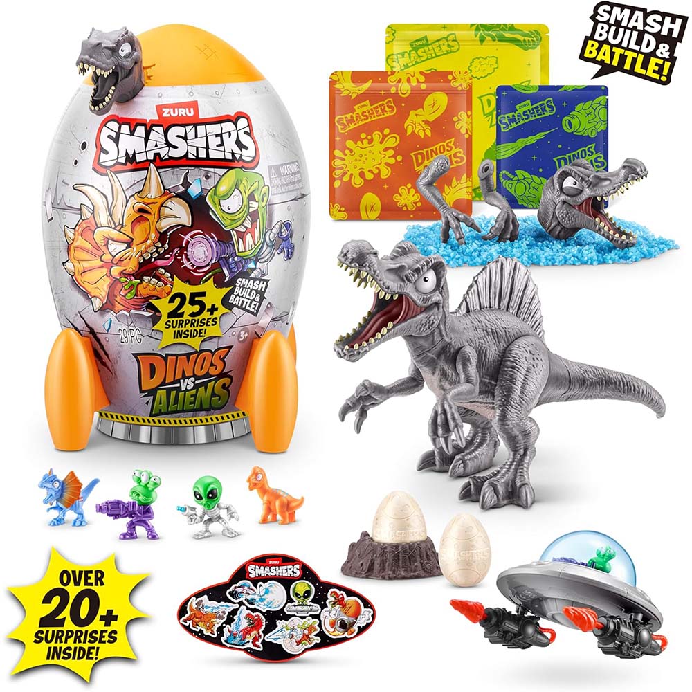 Smashers Dinos Vs Aliens Rocket Gris, coleccionables sorpresa