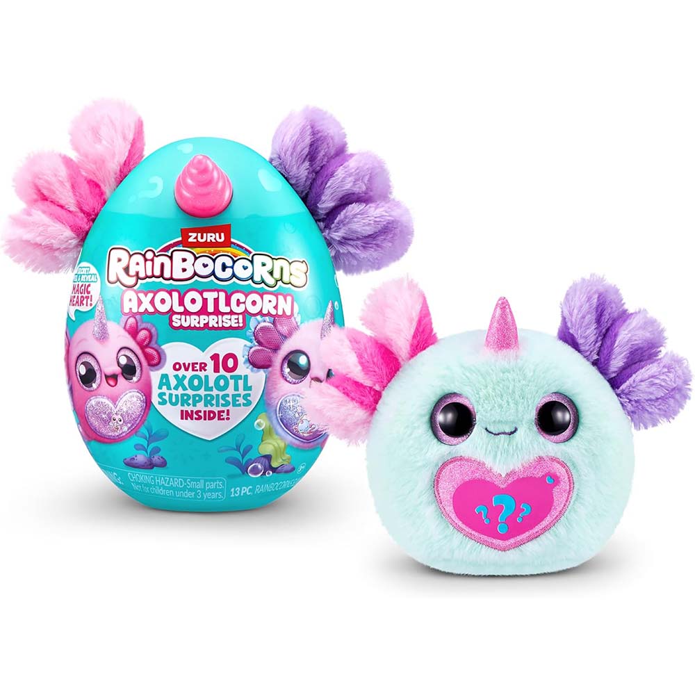 Rainbocorns Sparkle Heart Surprise Axolotlcorn Series 1 (Green Axolotl) 92120TQ1, coleccionables sorpresa