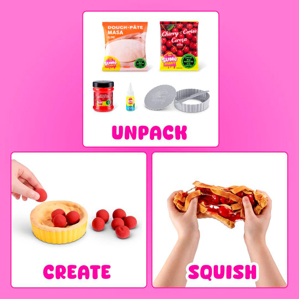 Slime Mart Serie 2 – Bolsa Pequeña de la Compra - Pastel de Cereza, masas y slime