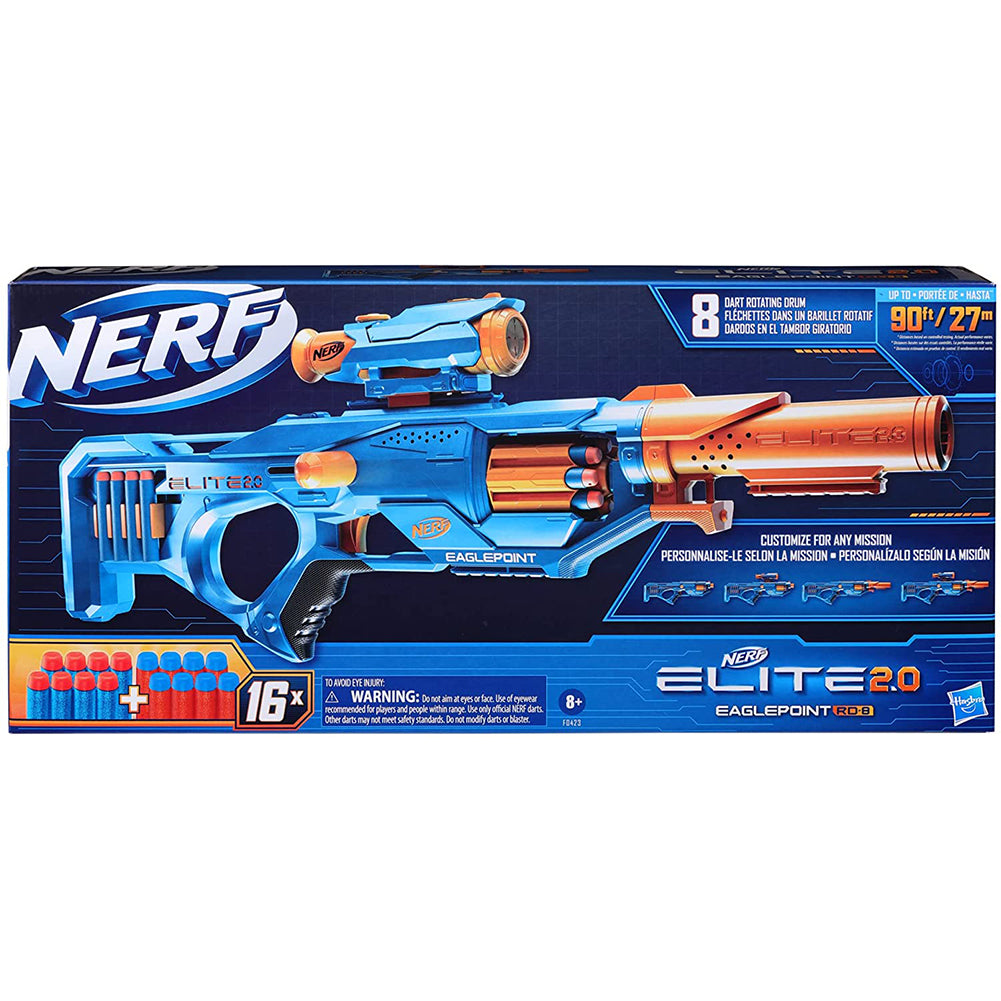 Nerf Elite 2.0 Eaglepoint RD-8 F0423: Lanzador de juguete - Edad 8+