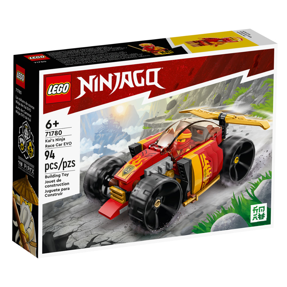 LEGO Ninjago Auto de Carreras Ninja Evo de Kai 71780: Set de construcción de 94 piezas - Edad 6+
