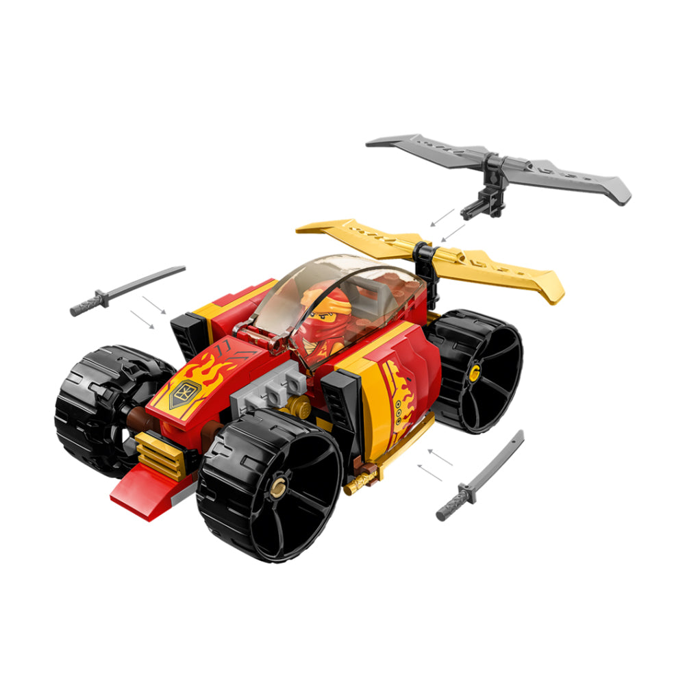 LEGO Ninjago Auto de Carreras Ninja Evo de Kai 71780: Set de construcción de 94 piezas - Edad 6+