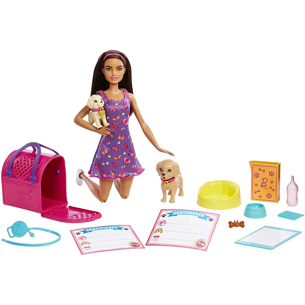Barbie Adopta un Perrito la Tina HKD86: Set de juego - Edad 3+