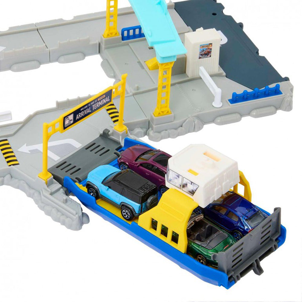 Matchbox Playset de Acción Puerto de Ferry HMH29: Pista y set de vehículos - Edad 3+