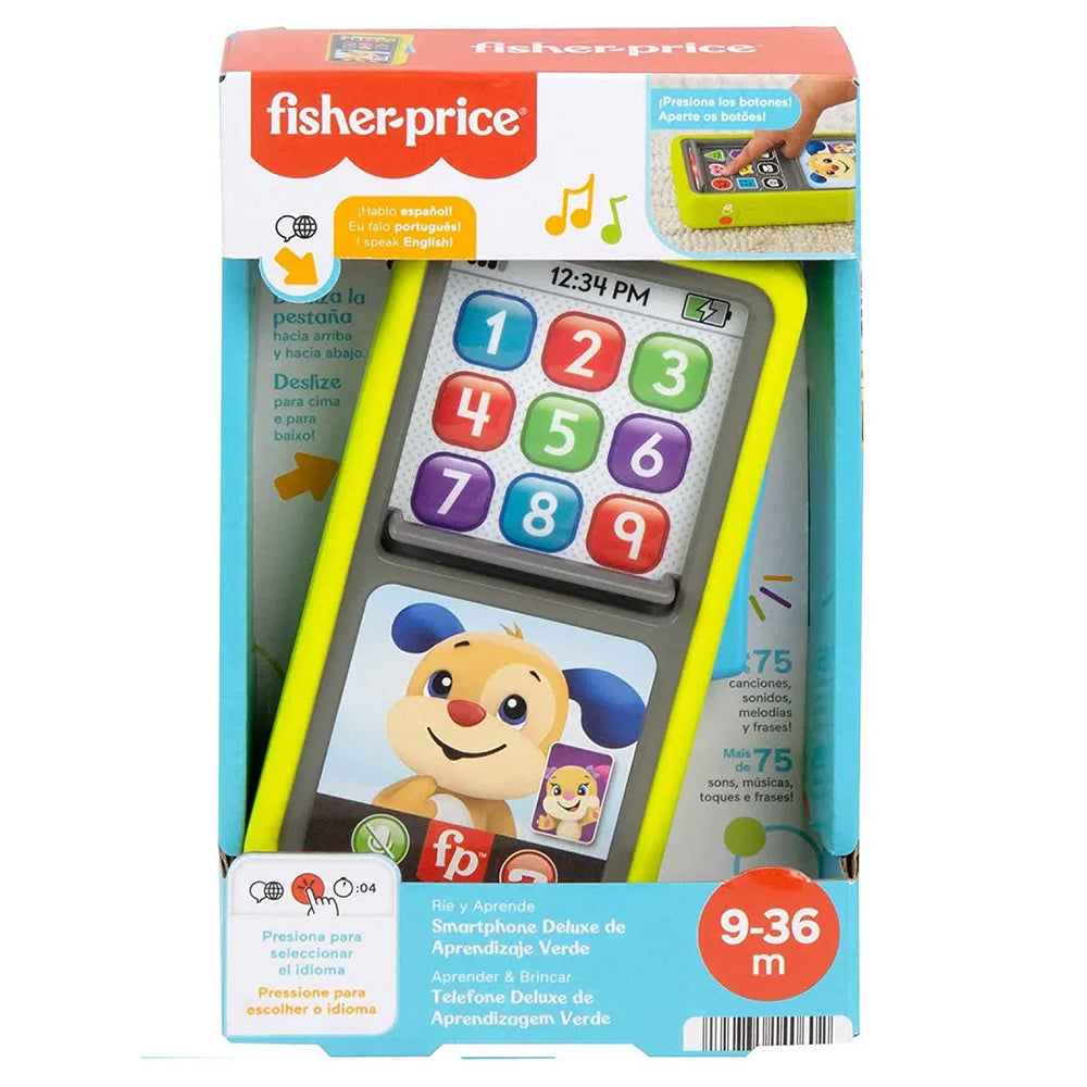 Fisher-Price Smartphone Deluxe de Aprendizaje Verde HNH10 - Edad 9+