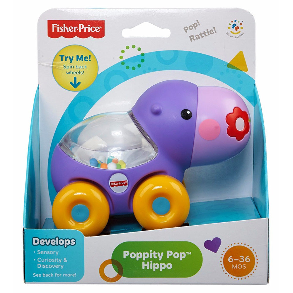Fisher-Price Poppity Pop Movimientos y Sonidos - Hipopótamo BGX29 - Edad 6 meses+