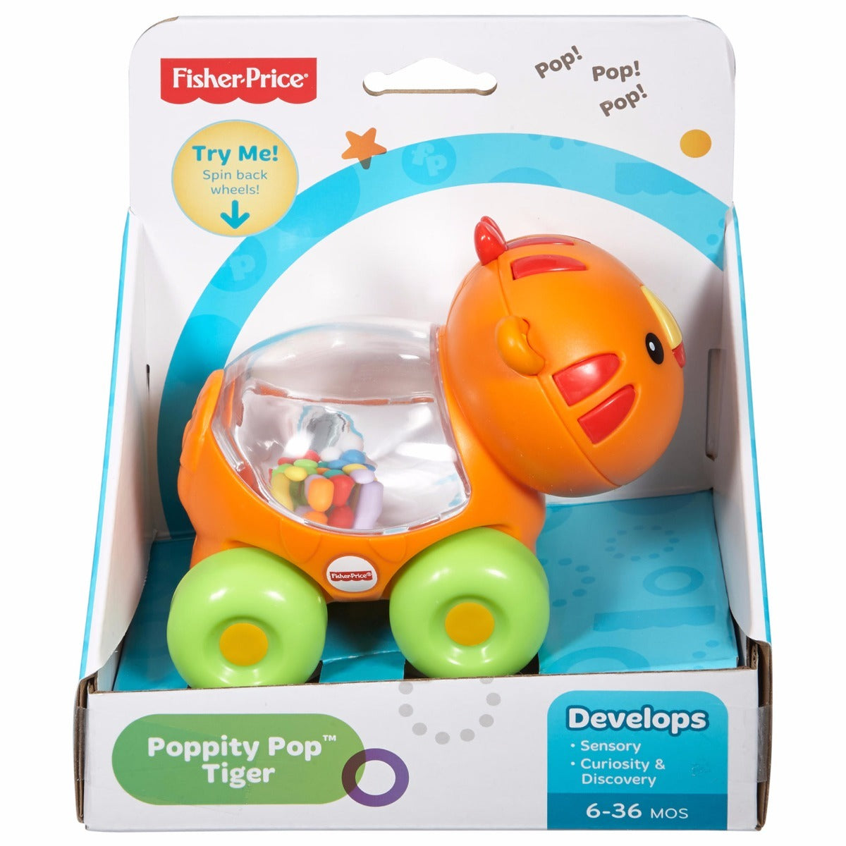Fisher-Price Poppity Pop Movimientos y Sonidos - Gatito BGX29 - Edad 6 meses+