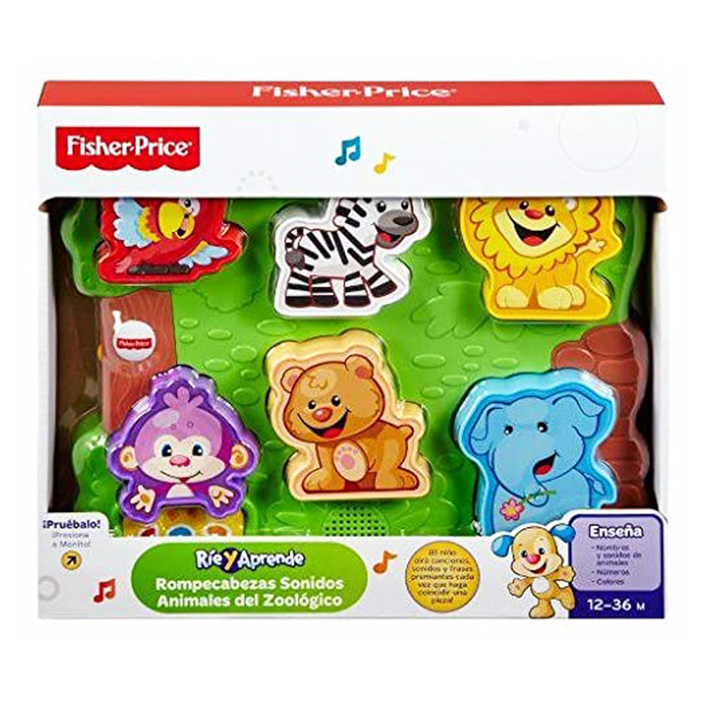 Fisher-Price Rompecabezas Sonidos de Animales del Zoológico CGN03 - Edad 6 meses+