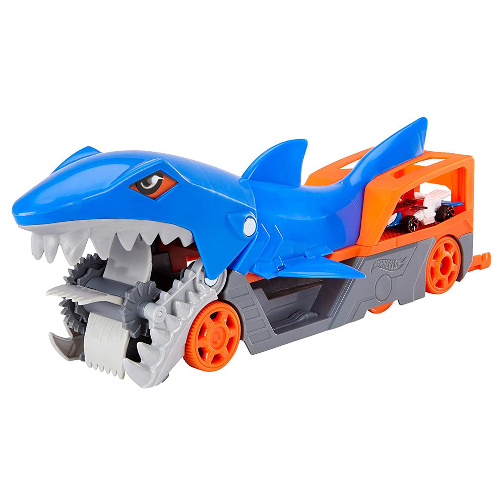 Hot Wheels Remolque Tiburón GVG36: Pista y set de vehículos - Edad 4+