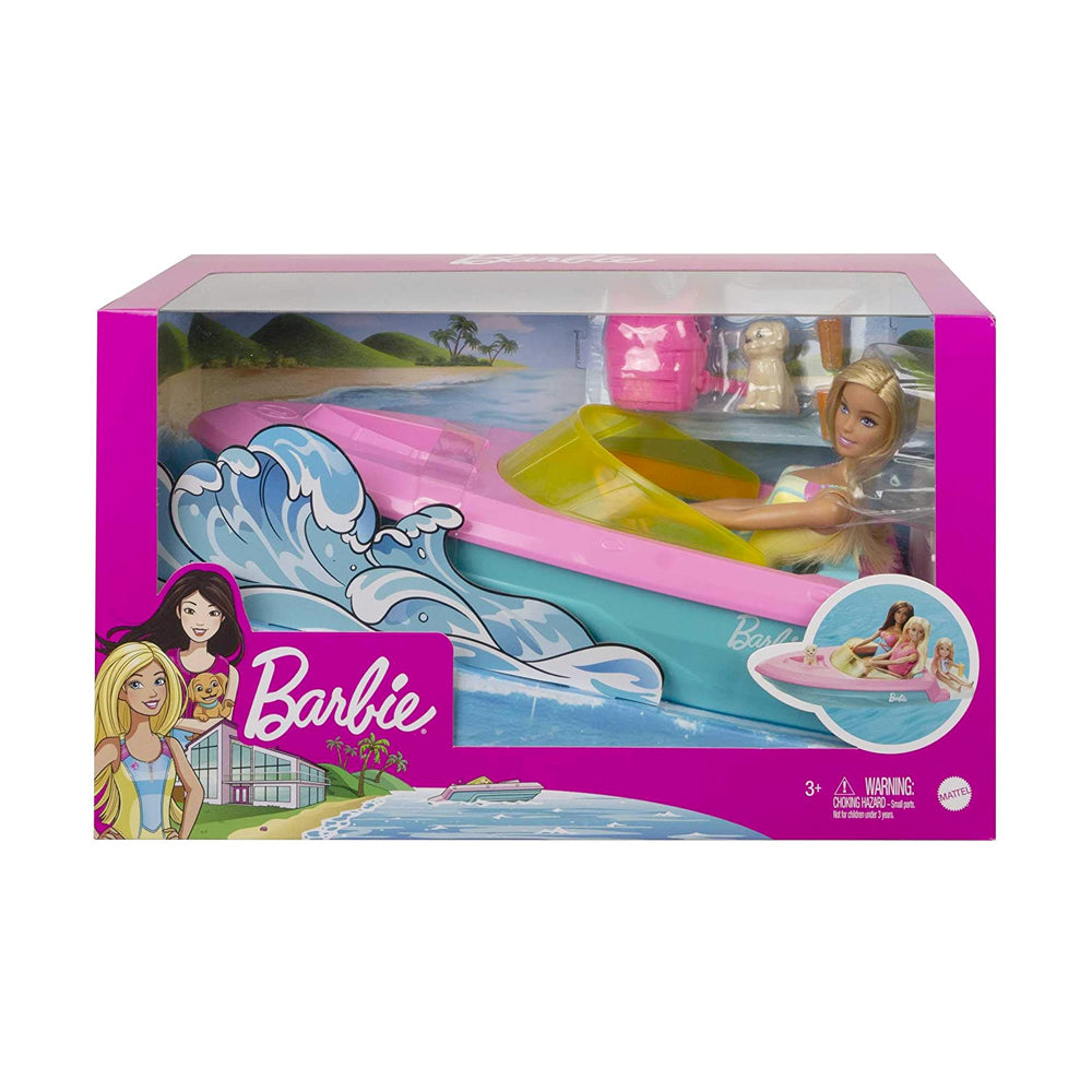 Barbie Lancha con Muñeca - GRG30: Set de juego - Edad 3+