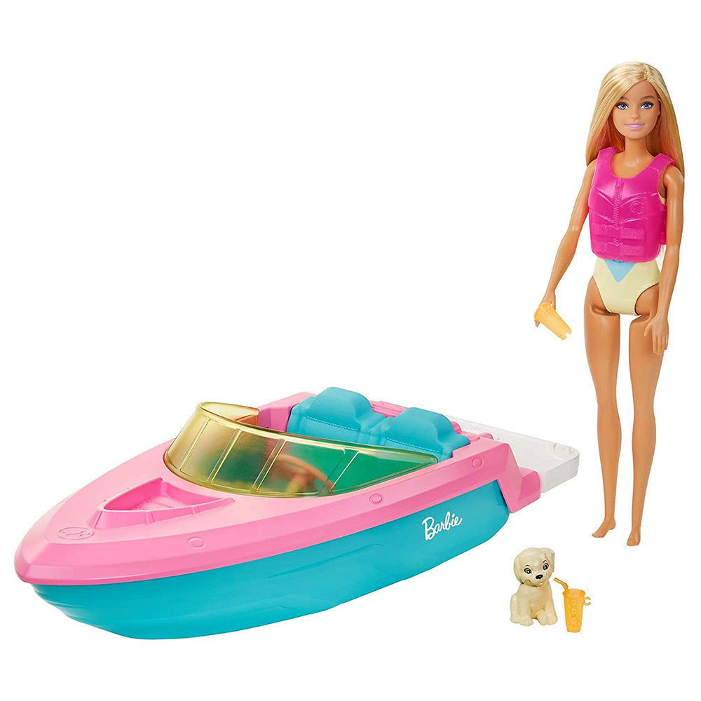 Barbie Lancha con Muñeca - GRG30: Set de juego - Edad 3+