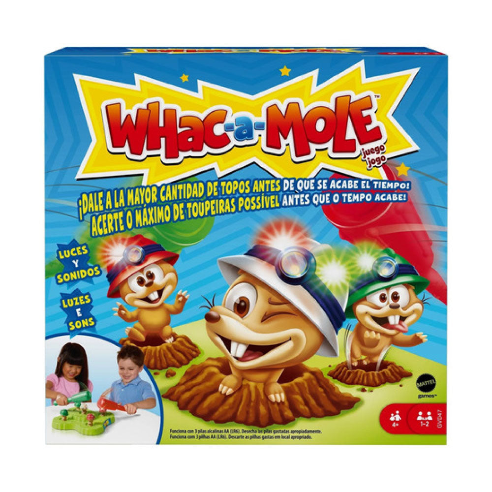 Mattel Games Whac-a-mole GVD47: Juego de mesa - Edad 4+