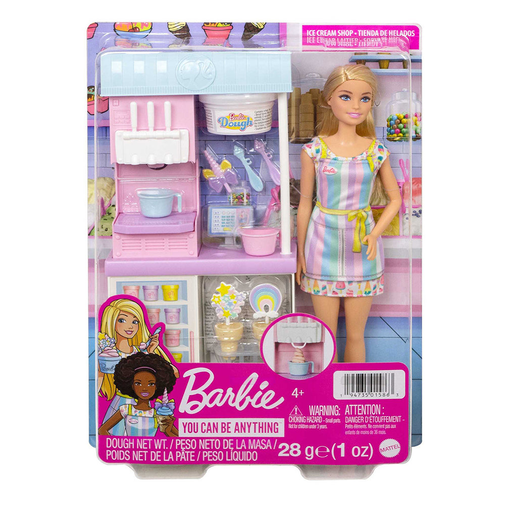 Barbie Set Heladería Con Muñeca Hcn46 - Edad 4+