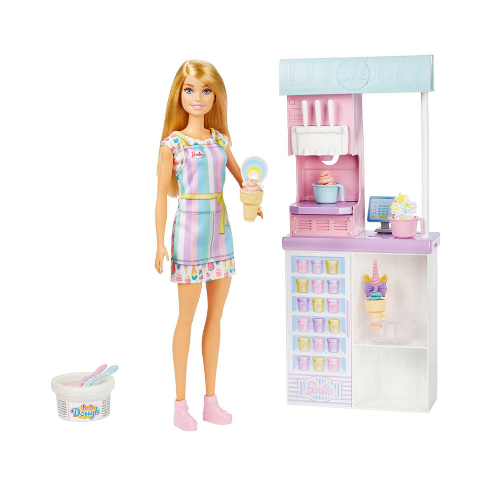 Barbie Set Heladería Con Muñeca Hcn46 - Edad 4+