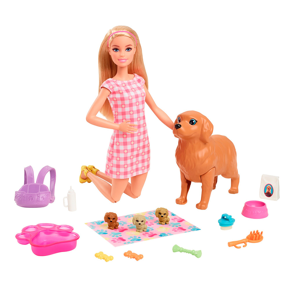 Barbie Cachorros Recién Nacidos HCK75: Set de juego - Edad 3+