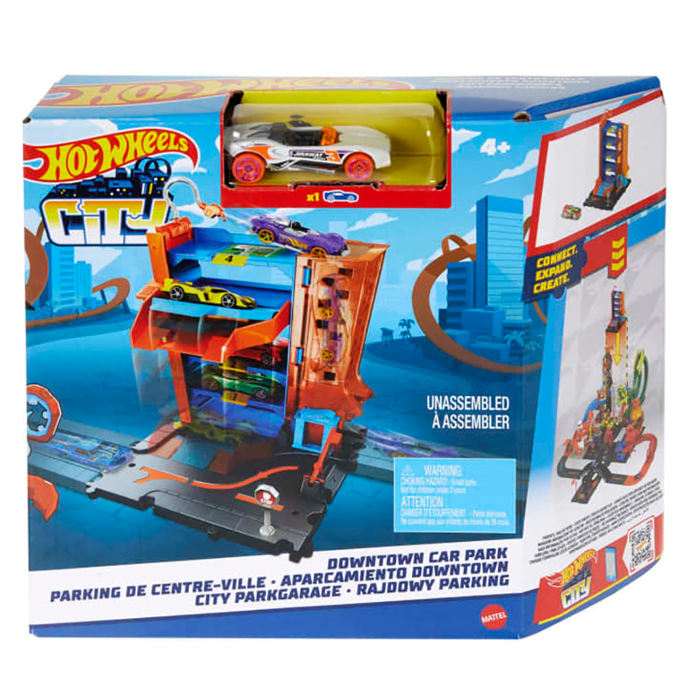 Hot Wheels City Garage HDR28: Pista y set de vehículos - Edad 4+