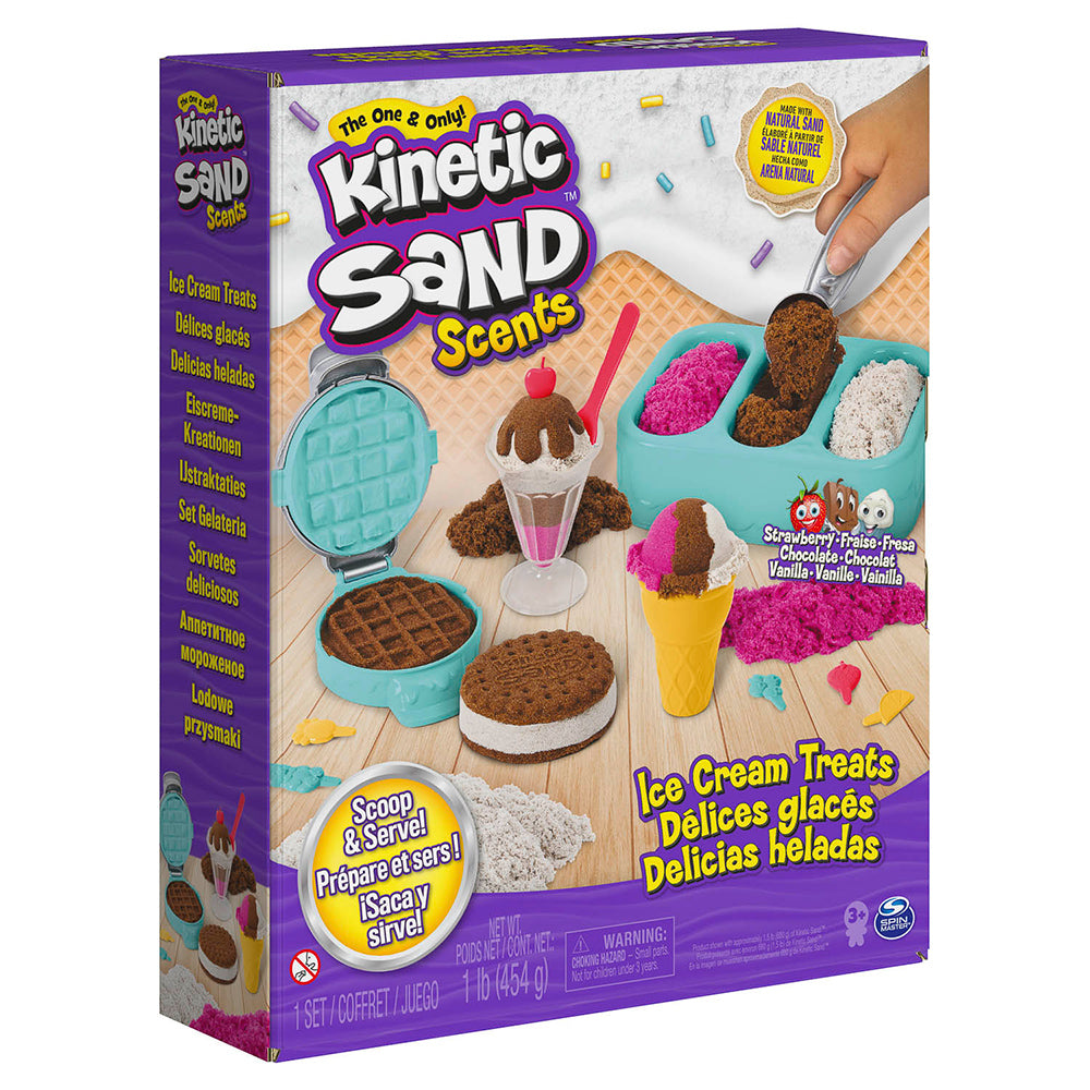 Kinetic Sand Fábrica de Helados y Postres 6059742: Set de masa moldeable - Edad 3+