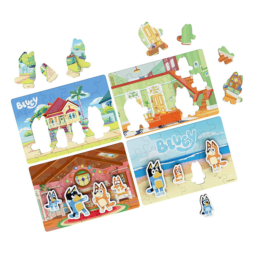 Educa Puzzle De Madera Bluey 100 Piezas – Medidas 36 X 26 Cm, Ecológico Y Resistente Para Niños +6 Años