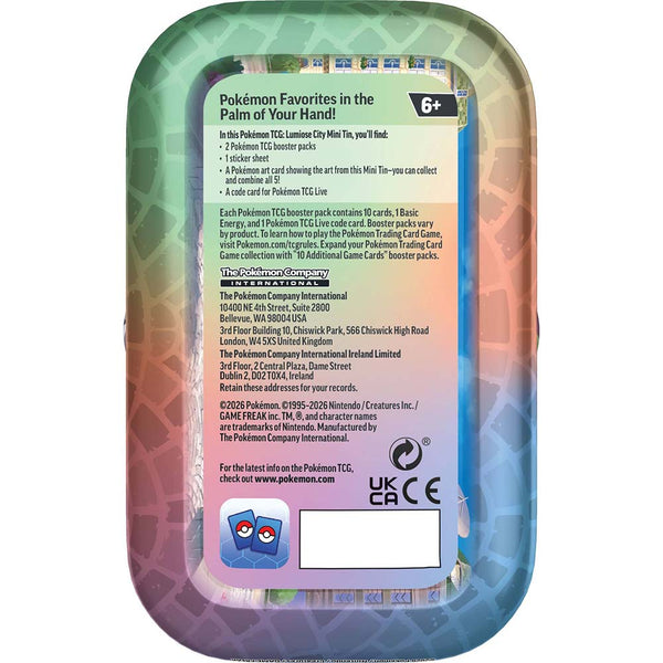 Pokèmon TCG: Lumiose City Mini Tin Emboar & Inkay (Cartas en Inglés)