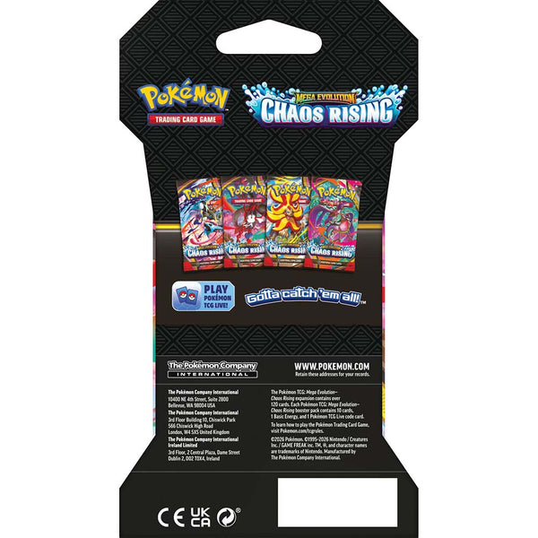 Pokémon TCG: Mega Evolution Chaos Rising Sleeved Booster Pack (Cartas en Inglés)