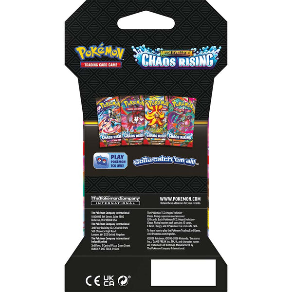 Pokémon TCG: Mega Evolution Chaos Rising - Sleeved Booster Pack (Cartas en Español)