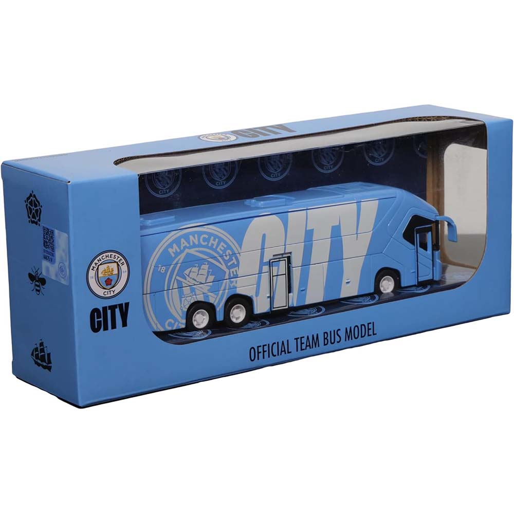 Manchester City FC Autobús Oficial del Equipo Miniatura de Colección 16270, vehículos de colección