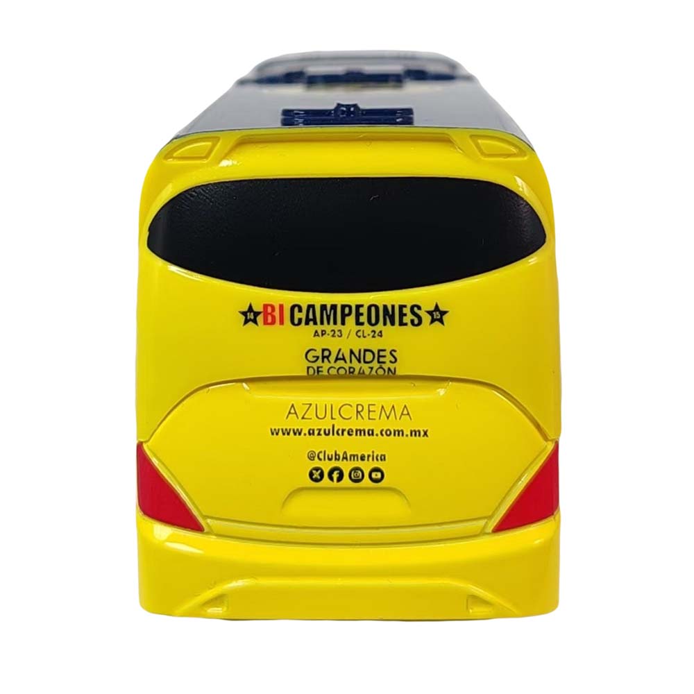 Club América Bicampeones Autobús Oficial del Equipo Miniatura de Colección 16287, vehículos de colección