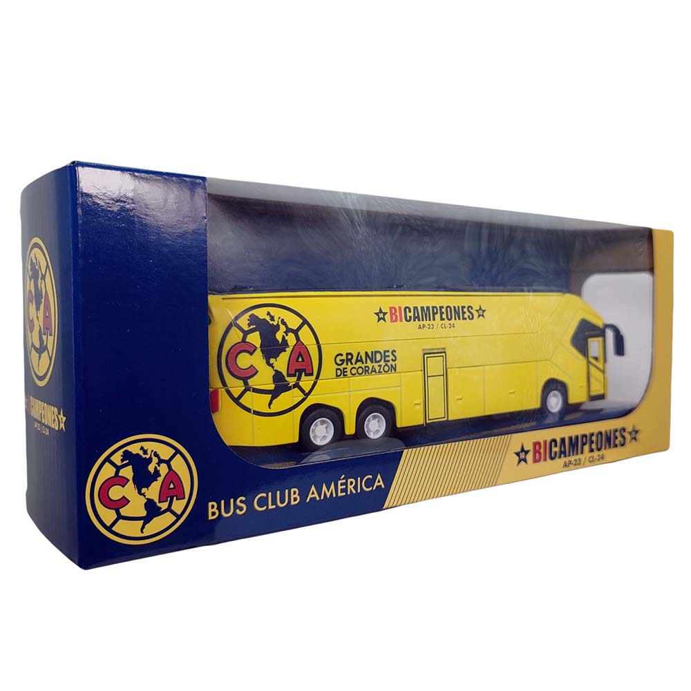 Club América Bicampeones Autobús Oficial del Equipo Miniatura de Colección 16287, vehículos de colección